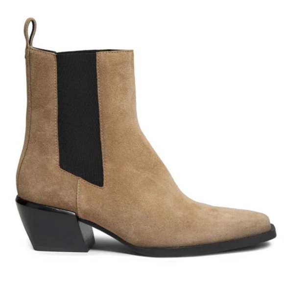 RAG & BONE Joni 50MM Suede Chelsea Boots Size 8.5 New - Picture 1 of 9